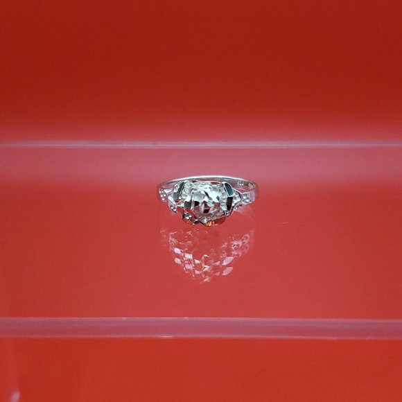 Jewelry - Size 7 925 Sterling Silver Carved Style Flower Nature Ring